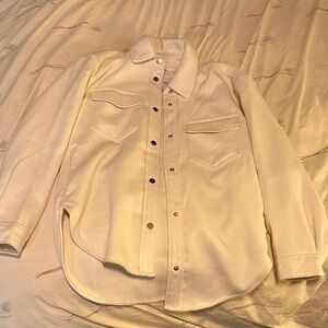 Abercrombie & Fitch Off-White Snap Jacket